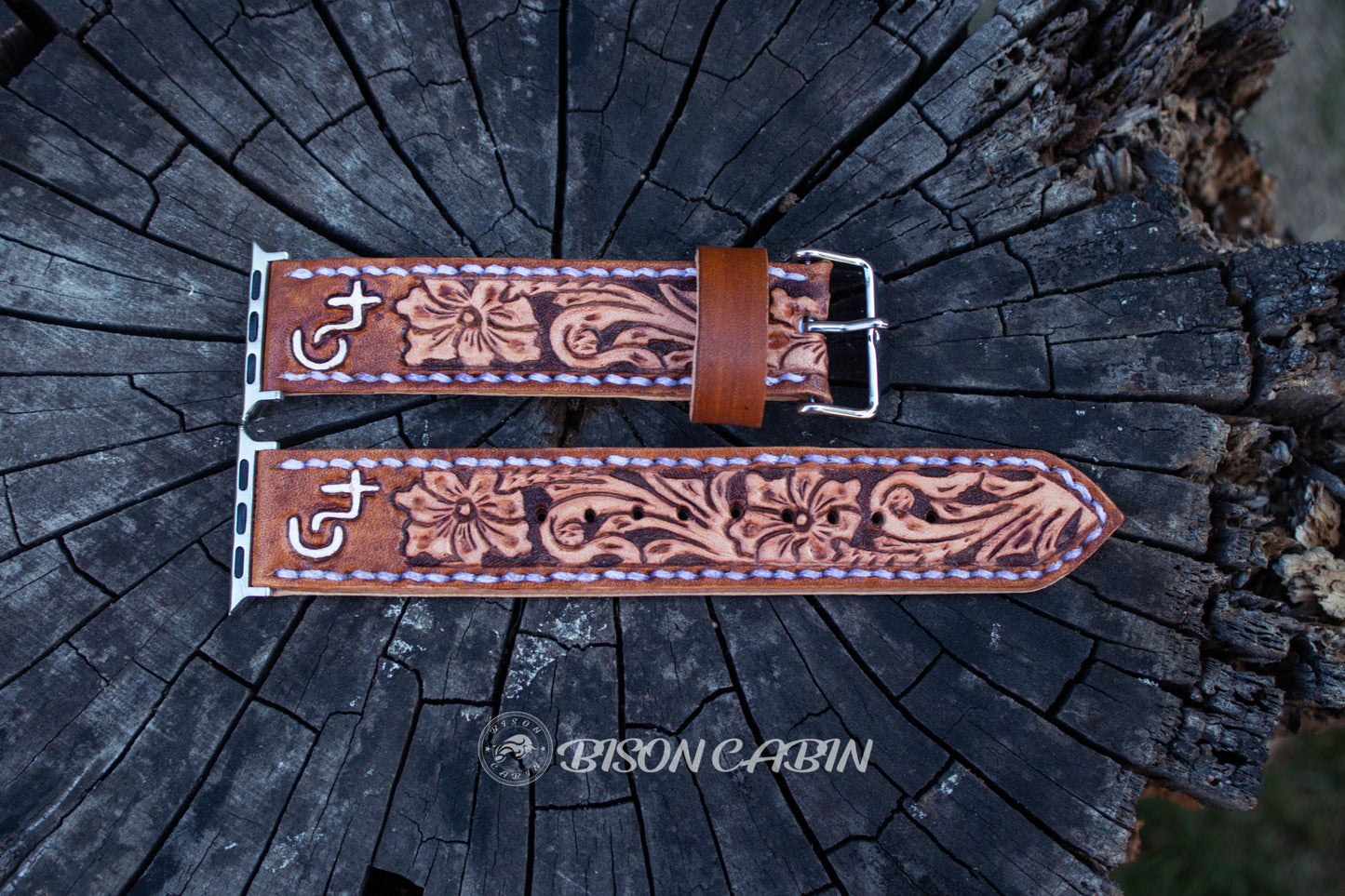 Handcrafted tooled leather Apple Watch band with intricate detailing, custom-made for a stylish and durable upgrade. Perfect for Apple Watch users seeking a unique, artisan leather strap , western tooled apple  watch bands, handmade leather straps, handcrafted leather tooled apple watch bands, tooled leather watch bands , handmade leather apple watch bands, hand tooled watch strap 