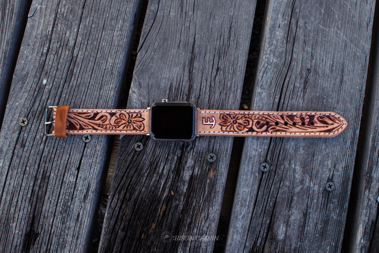 Handcrafted tooled leather Apple Watch band with intricate detailing, custom-made for a stylish and durable upgrade. Perfect for Apple Watch users seeking a unique, artisan leather strap , western tooled apple  watch bands, handmade leather straps, handcrafted leather tooled apple watch bands, tooled leather watch bands , handmade leather apple watch bands, hand tooled watch strap 