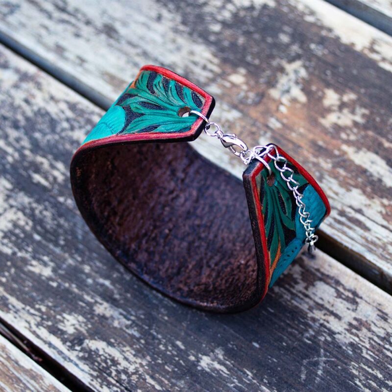 Hand Tooled Leather Cuff