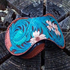 Handmade Leather Carved Coin Purse