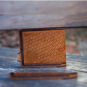 handmade leather bifold wallet (Men's)