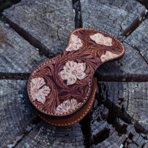 Handmade Leather Carved Coin Purse